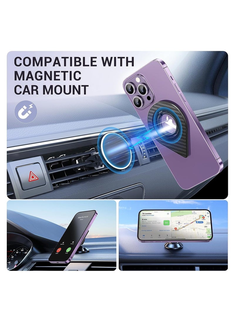 Double-Sided Magnetic Phone Ring Holder Grip for Magsafe Magnetic Phone Ring with Strongest Magentic Force for Mag Safe Ring Holder for iPhone iPad Smartphone and Magnetic Car Mount  - Image 5