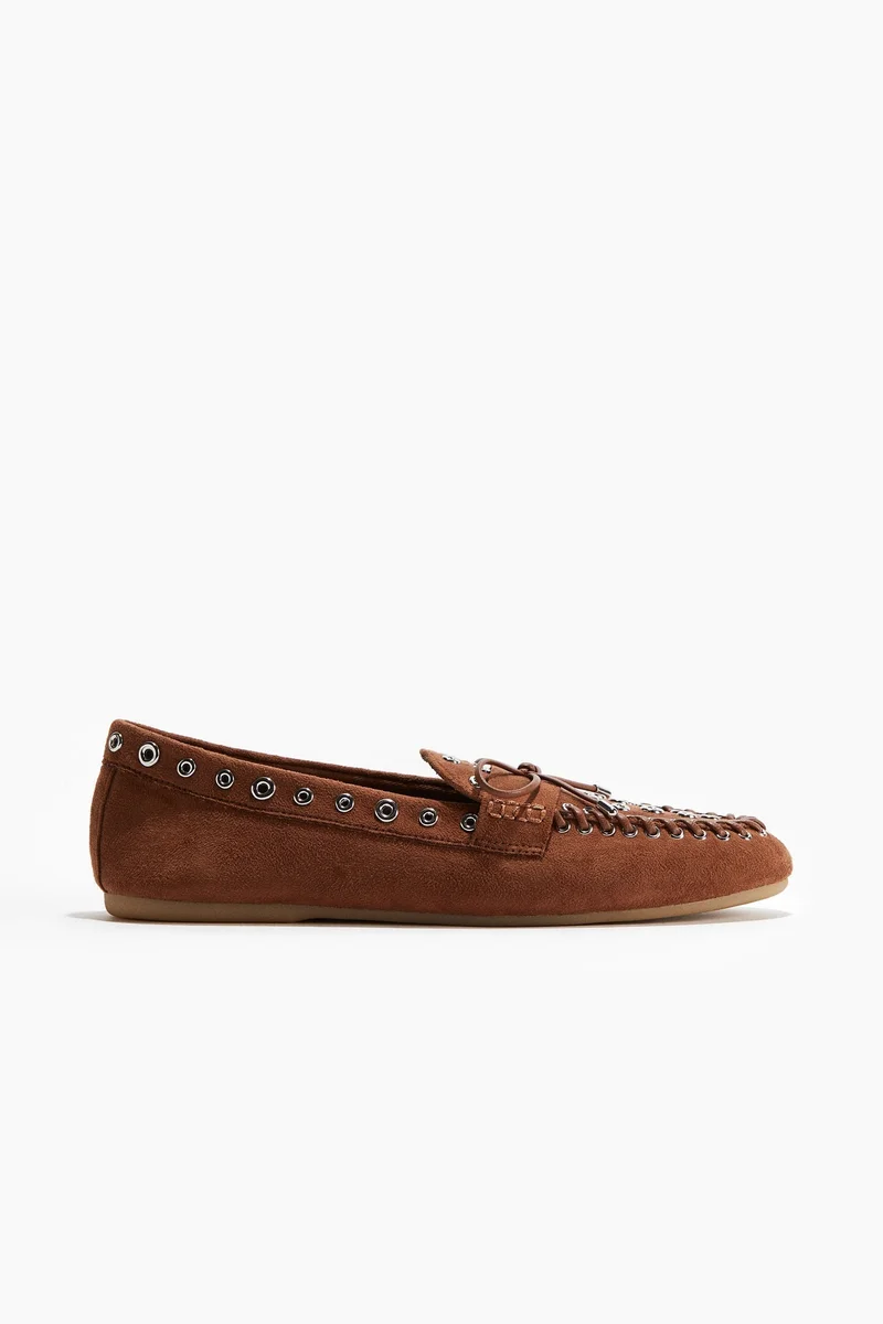 H&M Eyelet-embellished loafers