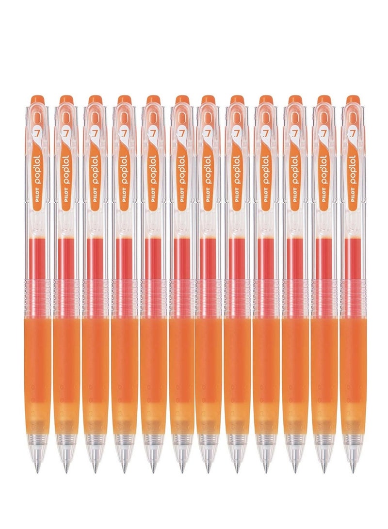PILOT 12-Piece Gel Ink Roller Pen Orange Ink - Image 1