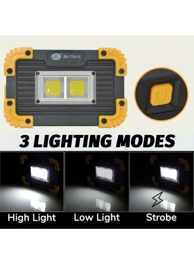 مصباح تخييم قابل لإعادة الشحن عبر USB مع مصباح عمل قابل لتعديل الزاوية ومصباح فلاش COB محمول - Image 5