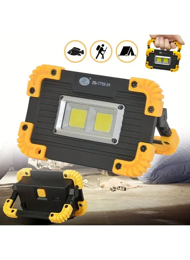 مصباح تخييم قابل لإعادة الشحن عبر USB مع مصباح عمل قابل لتعديل الزاوية ومصباح فلاش COB محمول - Image 3