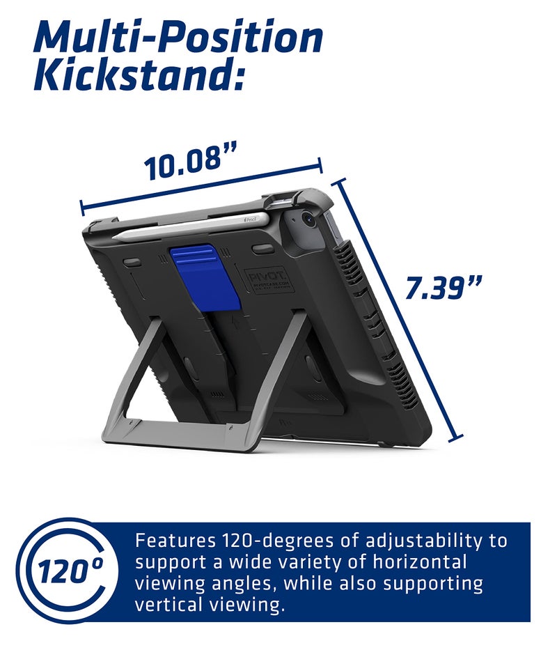 PIVOT A20A Atlas Robust Tablet Case - Fits iPad Air 4th gen & iPad Pro 11 in (1st - 3rd gen) - 360 Degree Protection - for Professional Pilots, General Aviation - Black/Clear - Image 2