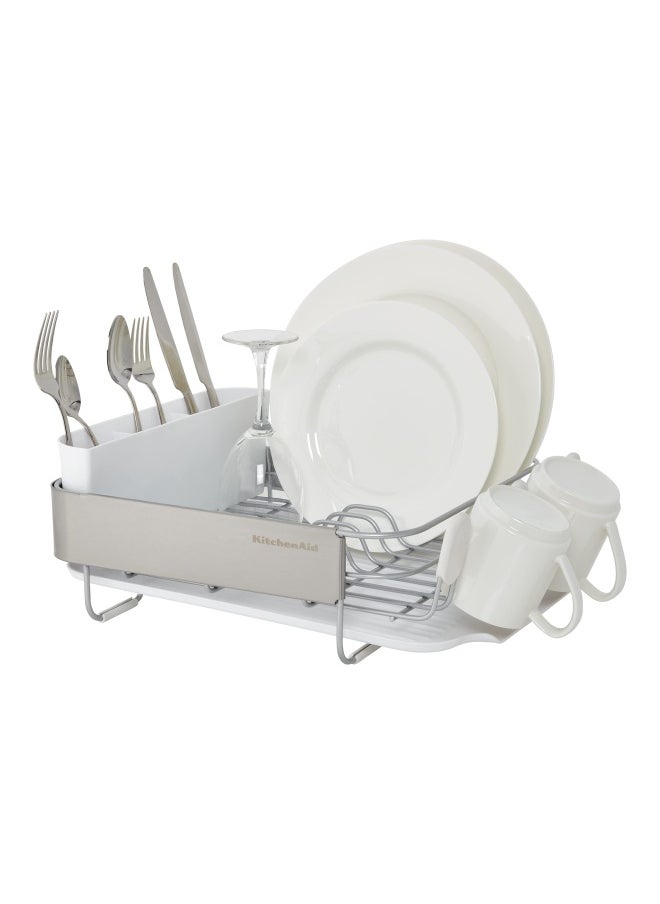 KitchenAid Compact Stainless Steel Dish Rack 16.06 Inch White  - Image 4