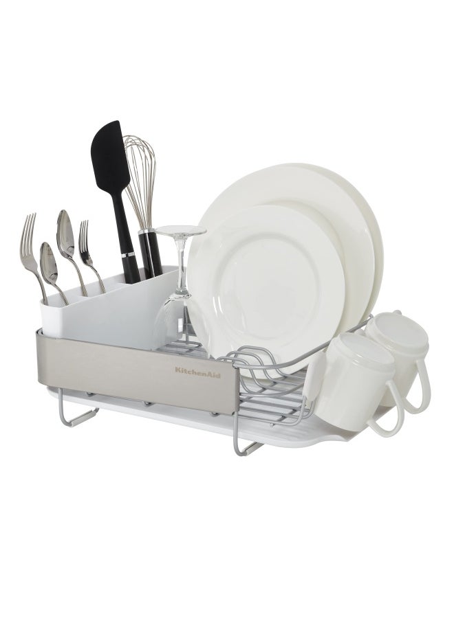 KitchenAid Compact Stainless Steel Dish Rack 16.06 Inch White  - Image 3