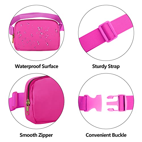 VOROLO Fanny Pack For Women And Men Crossbody Bag Belt Bag with Adjustable Strap Graduation Gifts Magenta - Image 4