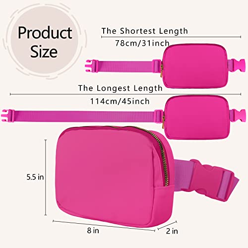 VOROLO Fanny Pack For Women And Men Crossbody Bag Belt Bag with Adjustable Strap Graduation Gifts Magenta - Image 5