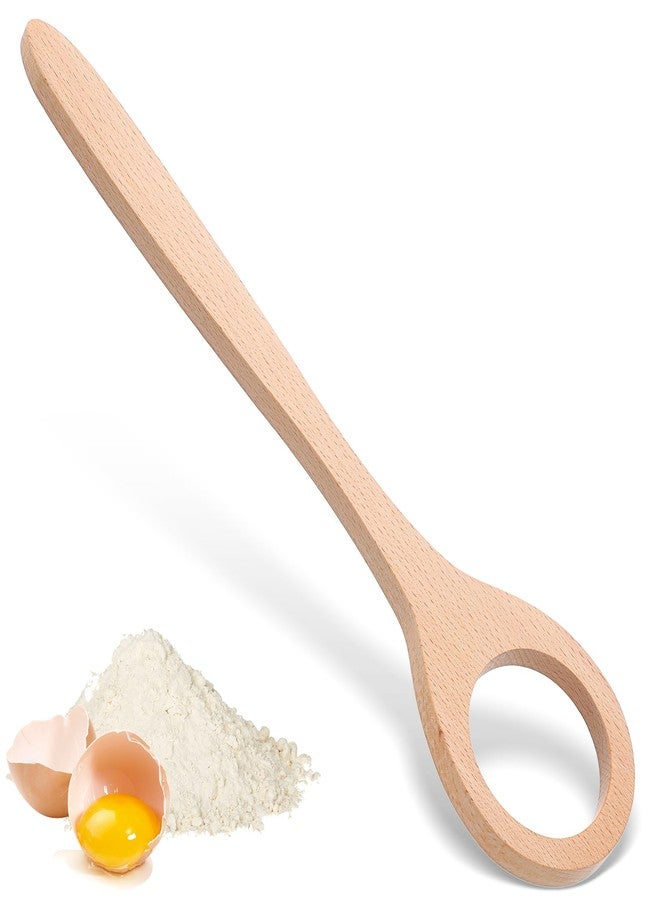 Grevosea 12 Inch Wooden Danish Dough Whisk, Sourdough Mixer for Bread, Egg, and Flour, Traditional Baking Tool for Pizza Pastry Cake Batter - Image 1