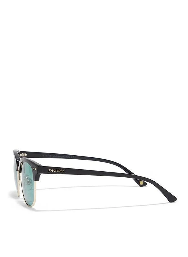 30Sundays 30Sundays LUMI,Men Sunglasses, Square Sunglasses, UV Protection: UV400 (Black,Green)