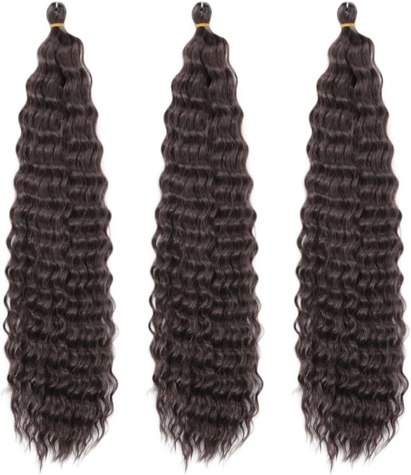 DSOAR 22 Inch 3 Packs Deep Twist Crochet Hair Ocean Wave Curly Bohemian Crochet Braids Deep Wave Hair Bundles Synthetic Hair Extensions for Women Girls - Image 4