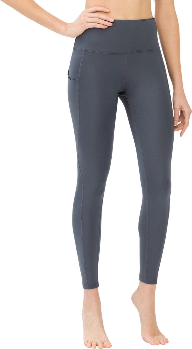 Los Ojos Women's Anthracite High Waist Lifter Double Pocket Sport Leggings Shades  - Image 3