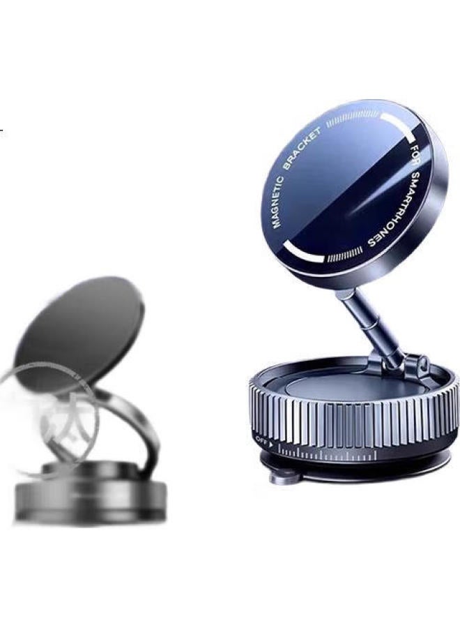 Lingchen Car Mount Phone Holder Vacuum Magnetic Suction Bracket Dashboard Fixed Support Bracket Black - Image 1