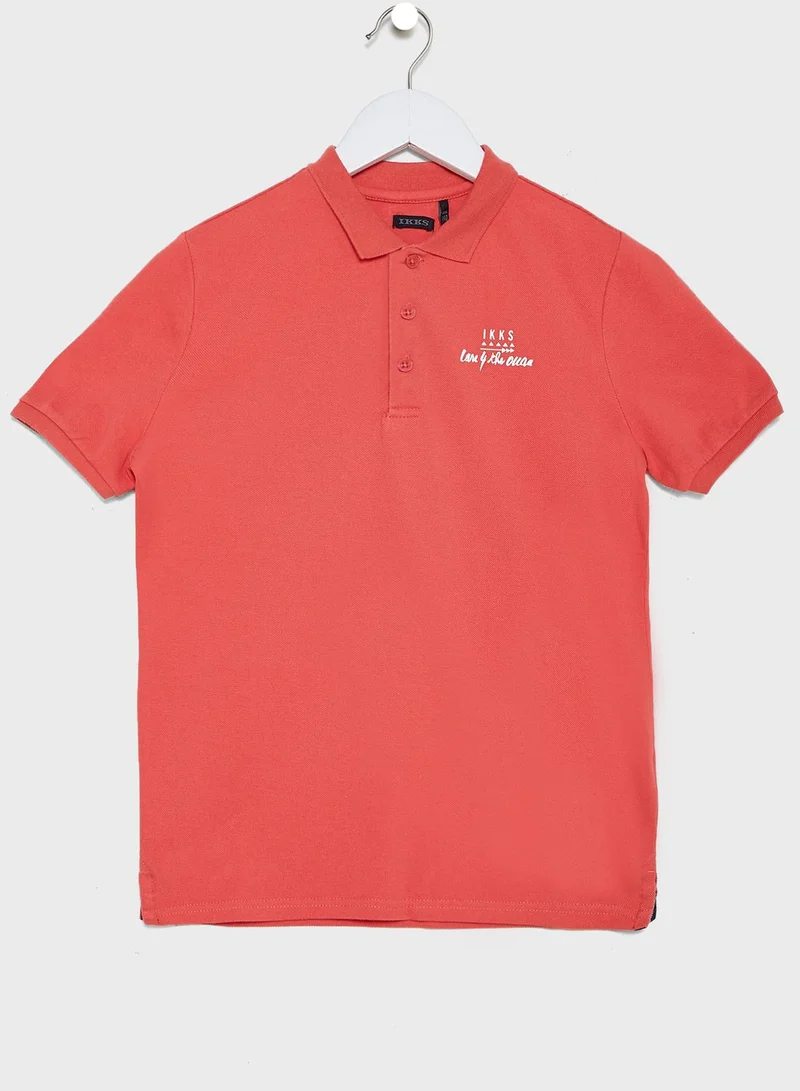 IKKS Youth Surfboards Print Polo
