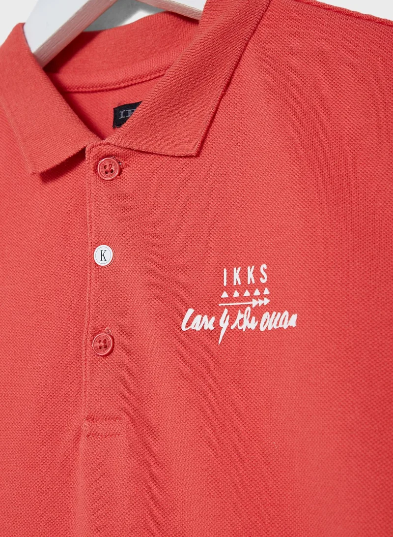 IKKS Youth Surfboards Print Polo