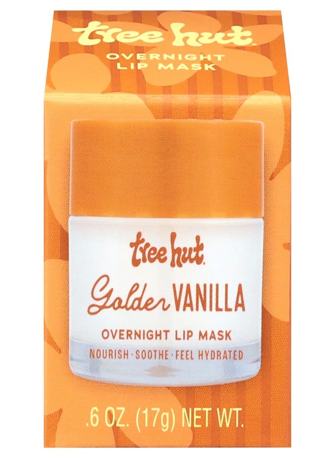 Tree Hut Golden Vanilla Overnight Lip Mask, Hydrating & Moisturizing Lip Treatment with Shea Butter, Vitamin E, Nourishing Lip Care for Soft, Smooth Lips, Overnight Lip Repair Balm, 0.6 oz - Image 1