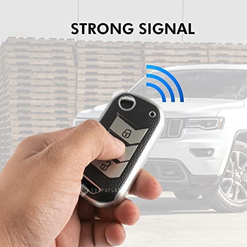 SHOPOFLUX TPU Leather Key Cover Compatible with Mahindra Scorpio N | 3XO | XUV 300 | Marazzo | XUV 700 | XUV 400 ev | Bolero | Thar 3 Button Flip Key (Black Silver) - Image 3