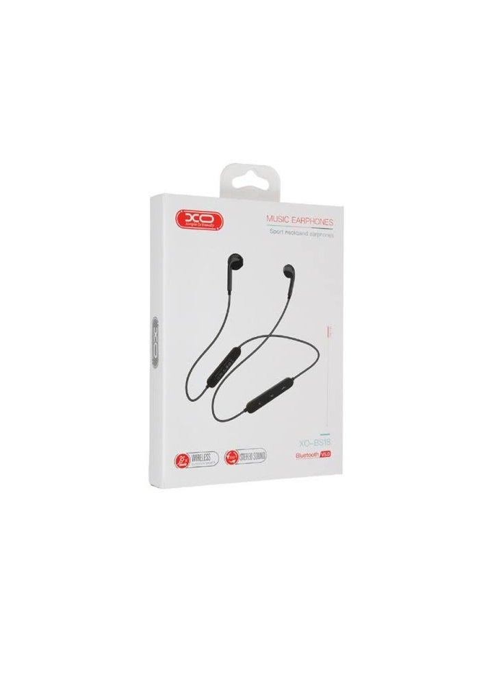 Generic - The XO B S18 headphone offers a distinctive audio experience with a modern and comfortable design. It features Bluetooth 5.0 for a stable connection, plus a built-in microphone for clear, distortion-free calls. Long battery life ensures you can enjoy music or calls all day long. An ideal choice for lovers of pure sound and elegant design, black color - Image 1