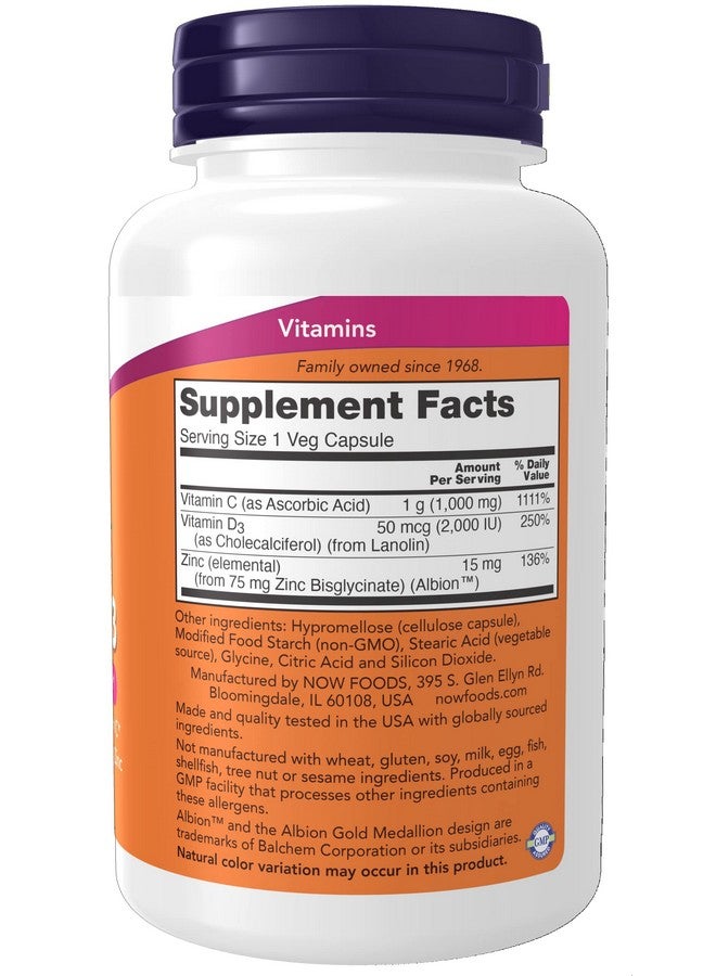 Supplements C1000 Zinc & D3 Seasonal Immune Support* 100 Veg Capsules