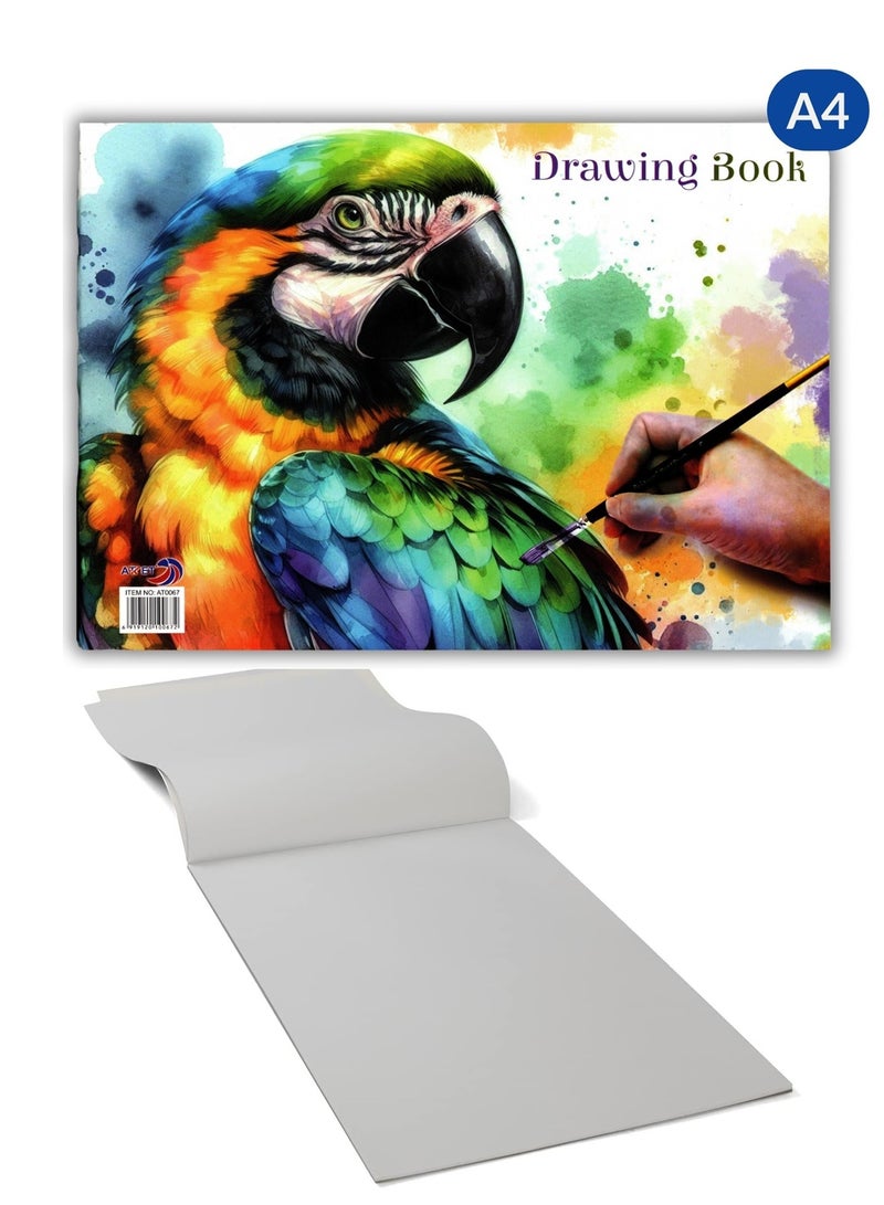 ATKET A4 Size White Card Drawing Book 14 Sheets 180gsm Thickness Assorted Cover Designs - Image 2