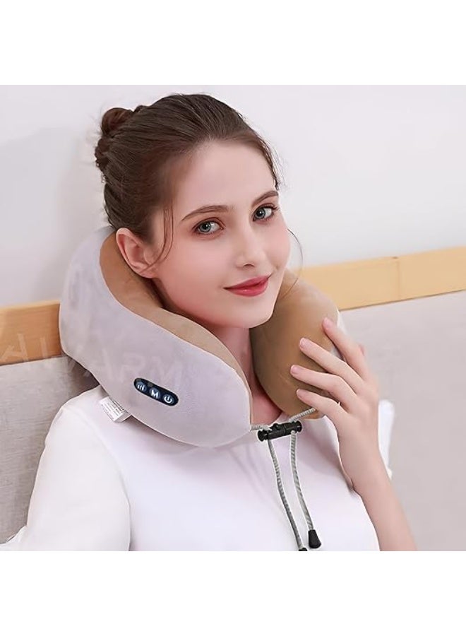 Electric U-Shaped Smart Neck Massager – Rechargeable Support Pillow with Adjustable Dual Movement – Memory Foam & Breathable Fabric – Battery-Optimized for Office & Home. - Image 1