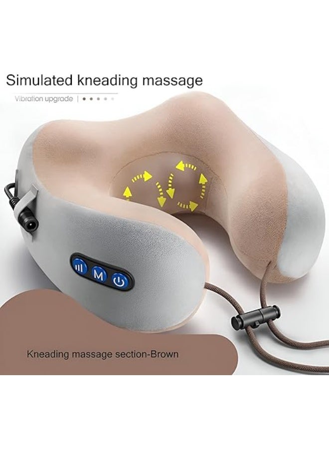 Electric U-Shaped Smart Neck Massager – Rechargeable Support Pillow with Adjustable Dual Movement – Memory Foam & Breathable Fabric – Battery-Optimized for Office & Home. - Image 3
