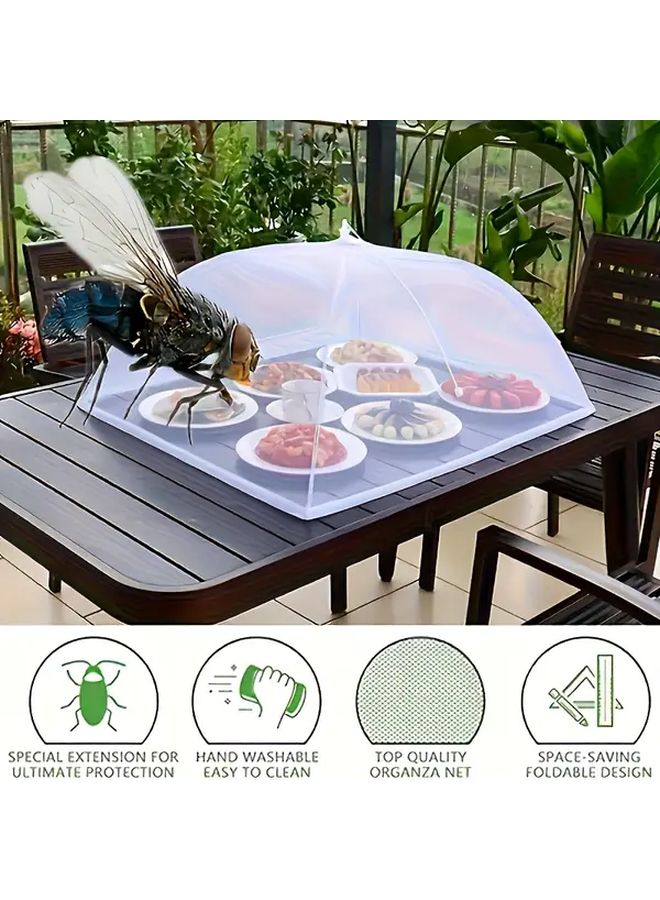 Washable Mesh Food Cover Insect Proof Dining Table Cover For Home And Outdoor Use 16 93 By 16 93 Inch 23 62 By 15 75 Inch - Image 2