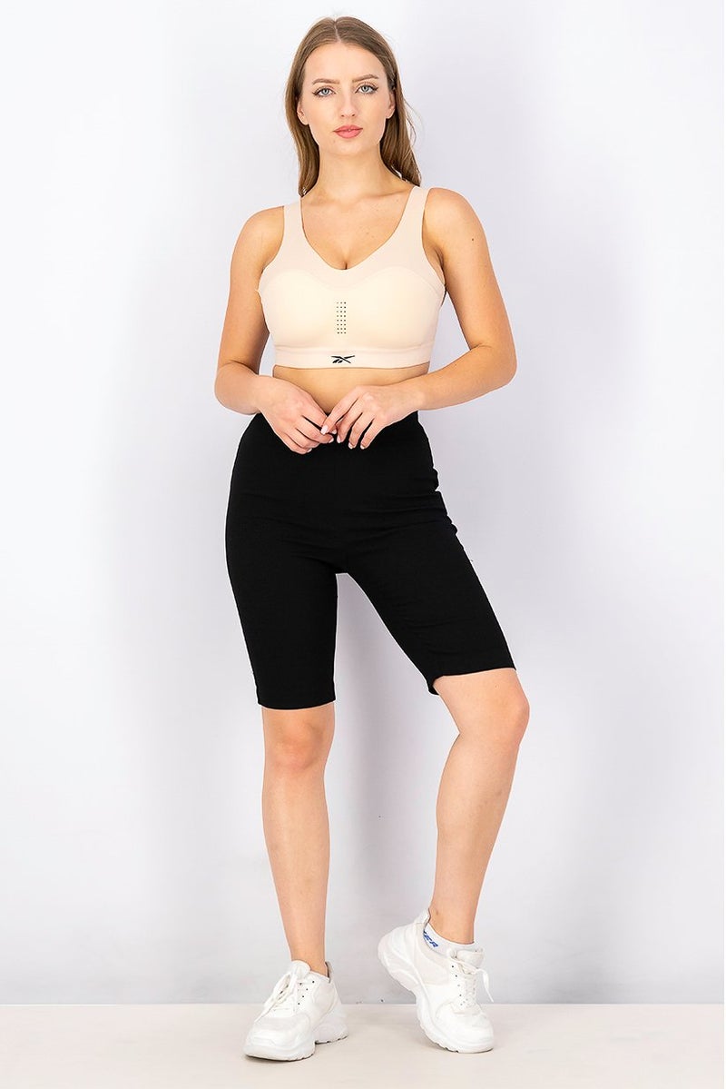 Reebok Women Sportswear Fit Padded Sports Bra, Tan - Image 4