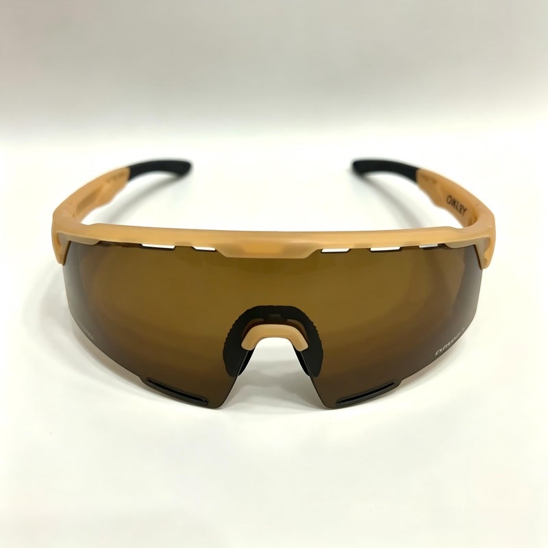 Oakley Matte Yellow Frame with Tea Lenses Prizm Shield Sports Sunglasses UV400 Windproof Cycling Driving Polarized Shades for Men - Image 2