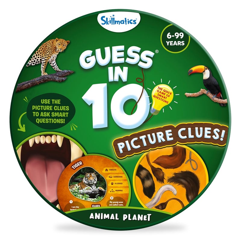 Skillmatics Guess in 10 Animal Picture Clues, Perfect for Boys, Girls, Kids, and Families Who Love, Card Games, Educational Games, Board Games, Gifts for Ages 6, 7, 8, 9 and Up - Image 1
