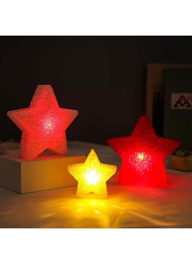 Generic Stage Performance Crystal Star Lamp Hand-held Dance Chorus Decoration Star Lamp Luminous Five-pointed Star Lamp Props Stall-Color:10cm Five-pointed Star + Hand Wear-Specifications:Red Light  - Image 5