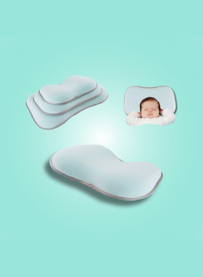 وسادة مريحة للرقبة ثابتة الرأس من إسفنج الذاكرة للرضع حديثي الولادة، وسادة وردية لحماية الرقبة (مناسبة للأطفال من عمر 0 ​​إلى 2 سنوات) مقاس صغير (36 × 23 × 5 سم)