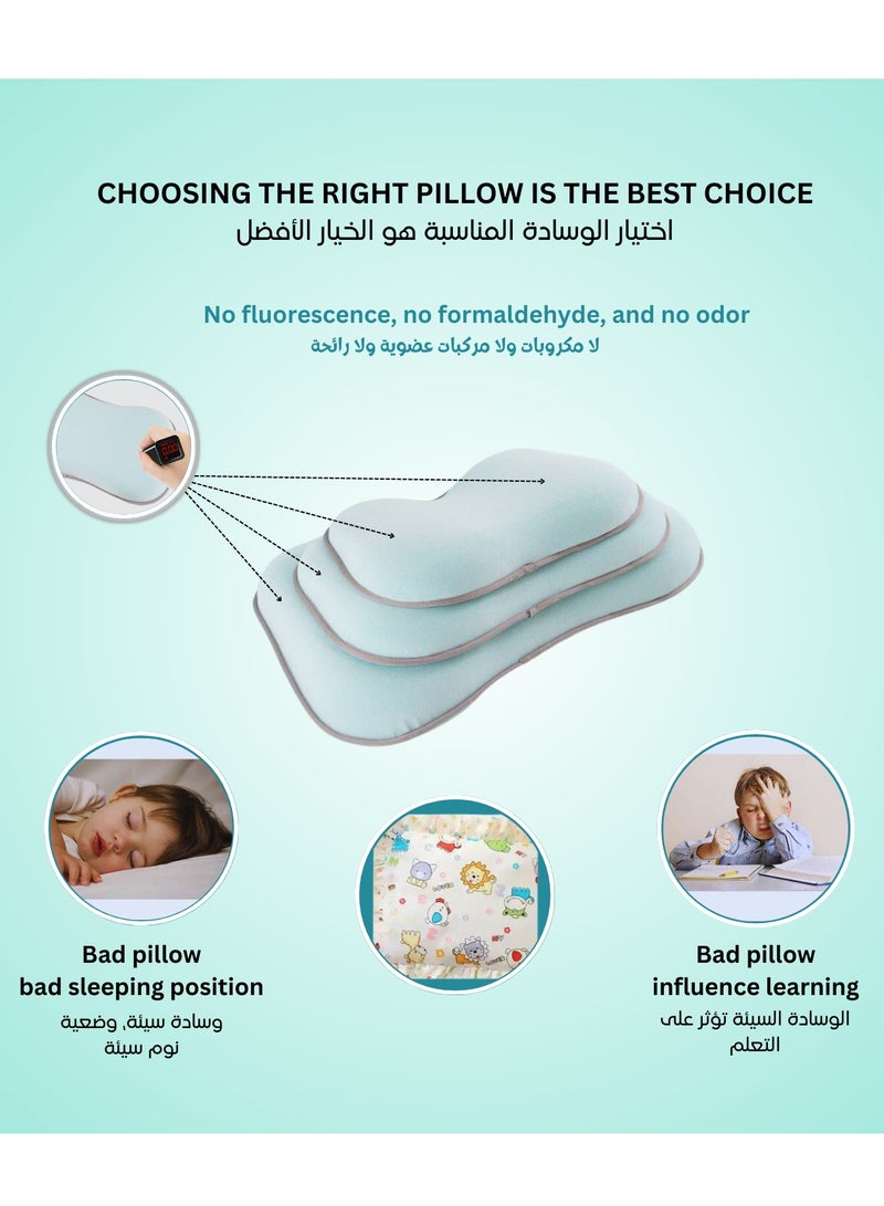 وسادة مريحة للرقبة ثابتة الرأس من إسفنج الذاكرة للرضع حديثي الولادة، وسادة وردية لحماية الرقبة (مناسبة للأطفال من عمر 0 ​​إلى 2 سنوات) مقاس صغير (36 × 23 × 5 سم)