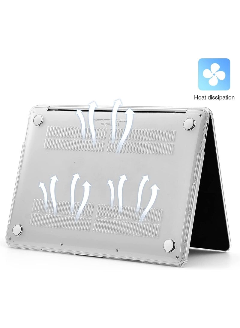 KENSUO Case for MacBook Pro 13.3 Inch A2338(M2 M1) A2251 A2289 A2159 A1989 A1706 A1708 (2016-2021 2022 2023 Release) with/Without Touch Bar- Snap On Hard Shell Crystal Clear Case Cover+ TPU Keyboard Skin Cover for MacBook Air Pro13 inch Case, Crystal Clear - Image 4