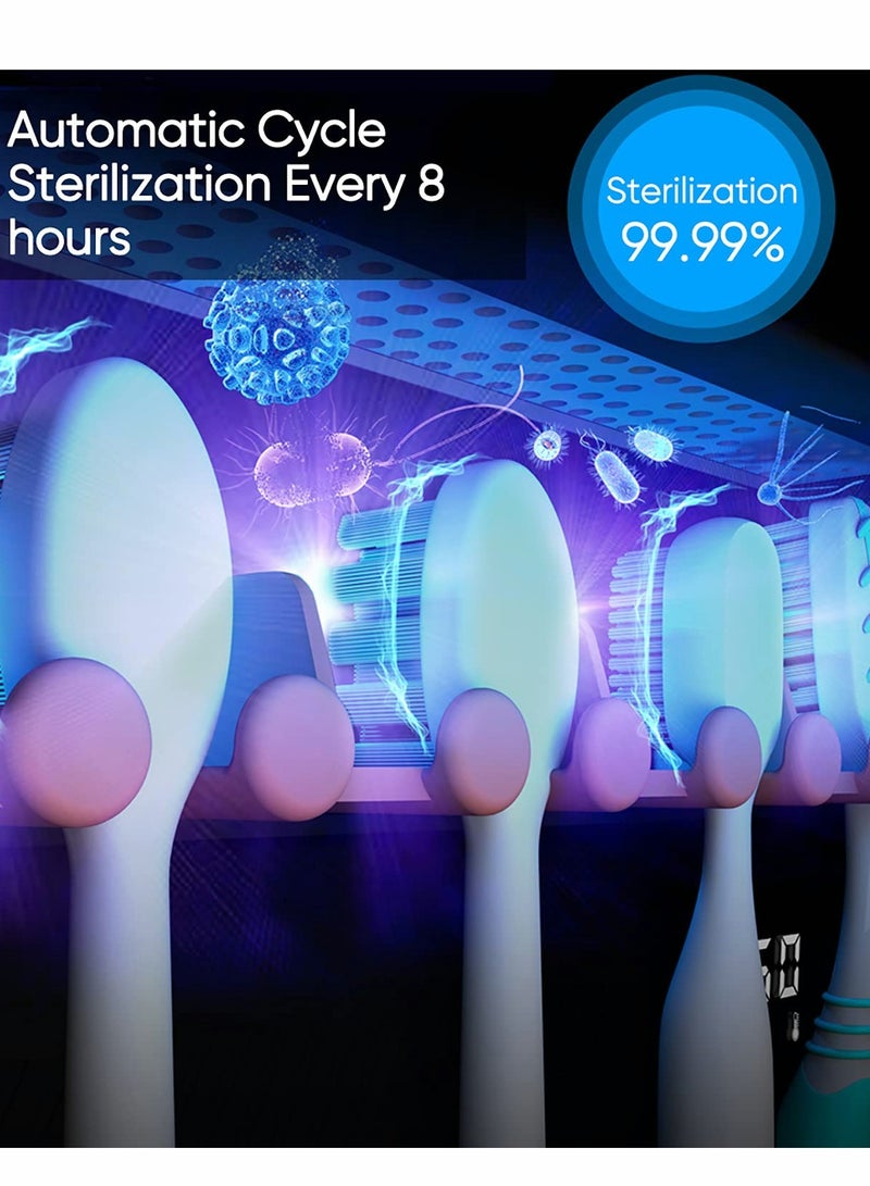 SOLARAE UV Toothbrush Sanitizer Dryer Heating and Fan Drying Function UVC-LED Tooth Brush Cleaner Sterilizer Holder Wall Mounted Suitable for Oral-B - Image 2