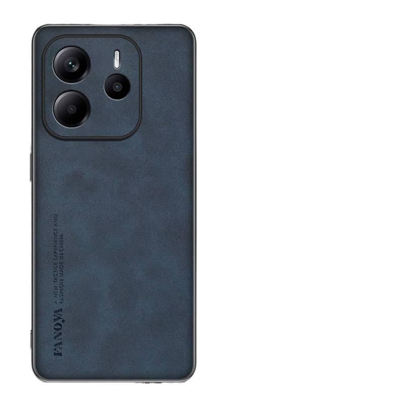 غطاء واقي بملمس جلد لـ Redmi Note 14 مع حماية من السقوط ومقاومة بصمات الأصابع مع مقاوم للصدمات مع أسلوب تجاري مع مقاوم للخدش باللون Amber Brown للعمل والمكتب باللون البني باللون ا. - Image 3