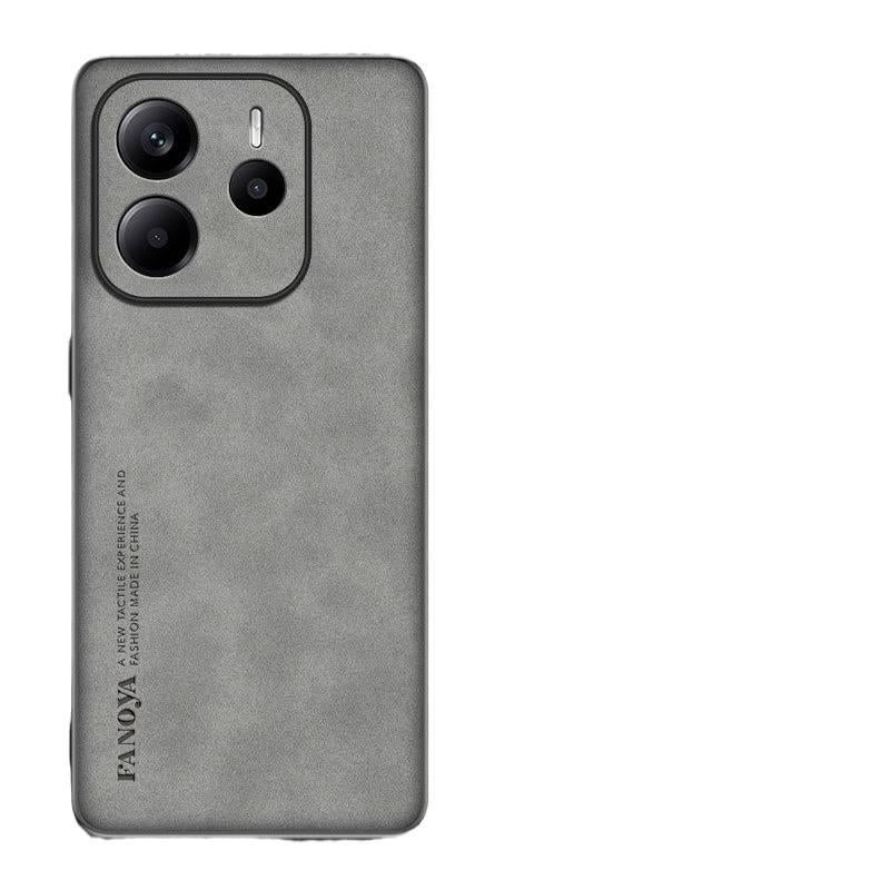 غطاء واقي بملمس جلد لـ Redmi Note 14 مع حماية من السقوط ومقاومة بصمات الأصابع مع مقاوم للصدمات مع أسلوب تجاري مع مقاوم للخدش باللون Amber Brown للعمل والمكتب باللون البني باللون ا. - Image 5