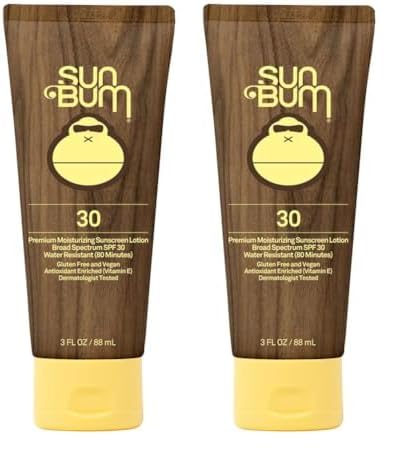 Sun Bum Original SPF 30 Sunscreen Body Lotion  Broad Spectrum Moisturizing Sunscreen with Vitamin E  Hawaii 104 Act Compliant Made without Octinoxate  Oxybenzone  Travel Friendly  3 oz