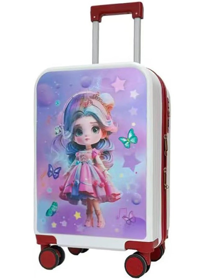 JCB CHIC Kids Luggage, 20" Carry on Suitcase with Universal wheels and 3D Transform Pattern Sticker , Travel Luggage, Lightweight Carry On Luggage, Trolley Luggage for Children Toddlers  - Image 1