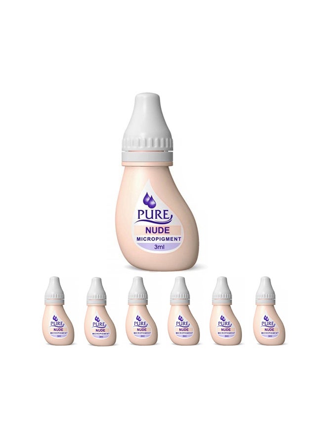 PURE صبغة سبيمو بدون خلط لصبغة الشفاه لتظليل الشفاه نود 3 مل × 6 زجاجات - Image 1