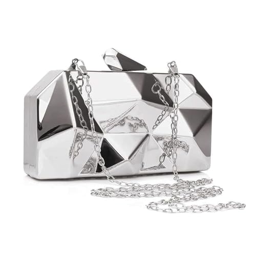 Gets Ladies Vintage Clutch Purse Cocktail Wedding Party Evening Clutch Bag (Silver) - Image 1
