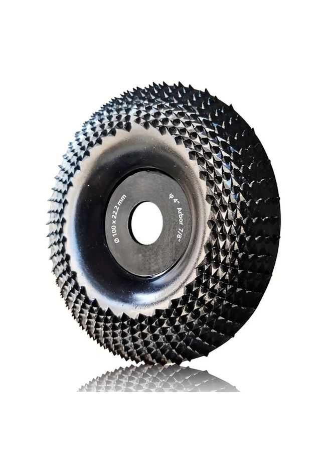 1Pc 4 Inch Wood Grinder Wheel Disc Wood Shaping Wheel With Abrasive Carving For Woodworking Sanding And Angle Grinders - Image 1