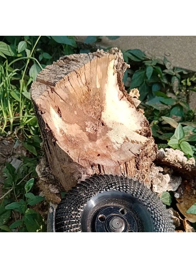 1Pc 4 Inch Wood Grinder Wheel Disc Wood Shaping Wheel With Abrasive Carving For Woodworking Sanding And Angle Grinders - Image 5