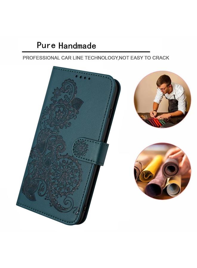 S-TOP Case For Samsung Galaxy S22+ Datura Flower Embossed Flip Leather Phone Case - Image 4