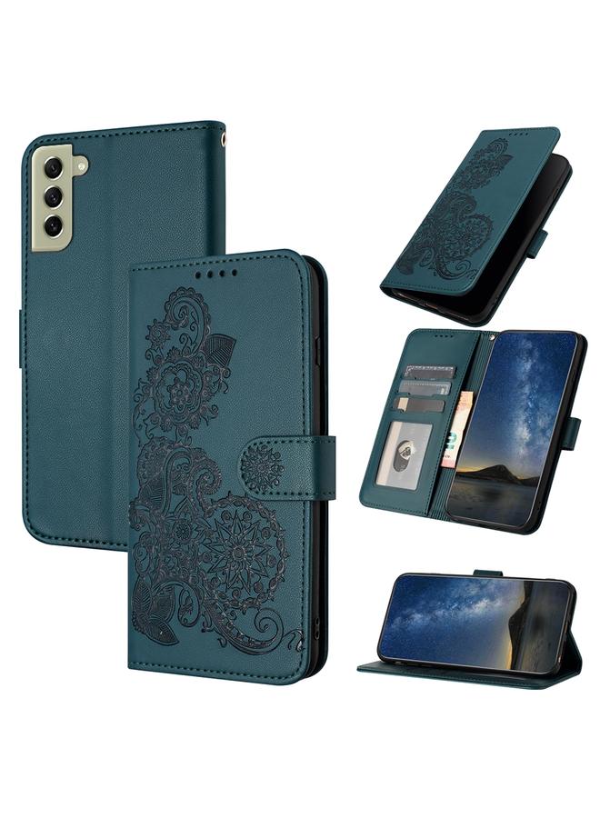 S-TOP Case For Samsung Galaxy S22+ Datura Flower Embossed Flip Leather Phone Case - Image 1