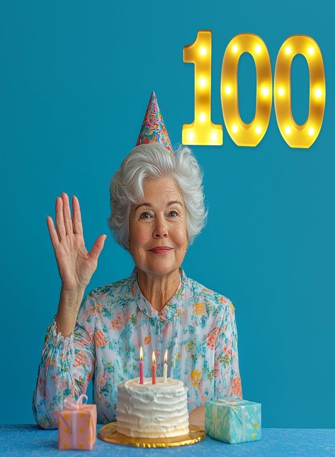 Funsky 100th Birthday Decorations for Women Men,100 Birthday Decorations for Centerpieces Table,100 Light Up Numbers Sign Led for Party Backdrop Wall Decor for Wedding Anniversary Home - Image 5