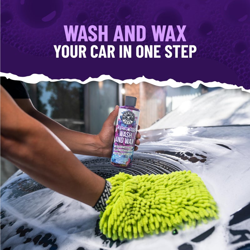 Chemical Guys Extreme Bodywash & Wax Foaming Car Wash Soap - Soap for Foam Cannons, Foam Guns, or Bucket Washes for Cars, Trucks, Motorcycles, RVs, and More, Grape Scent - 128 oz (1 Gallon) - Image 2