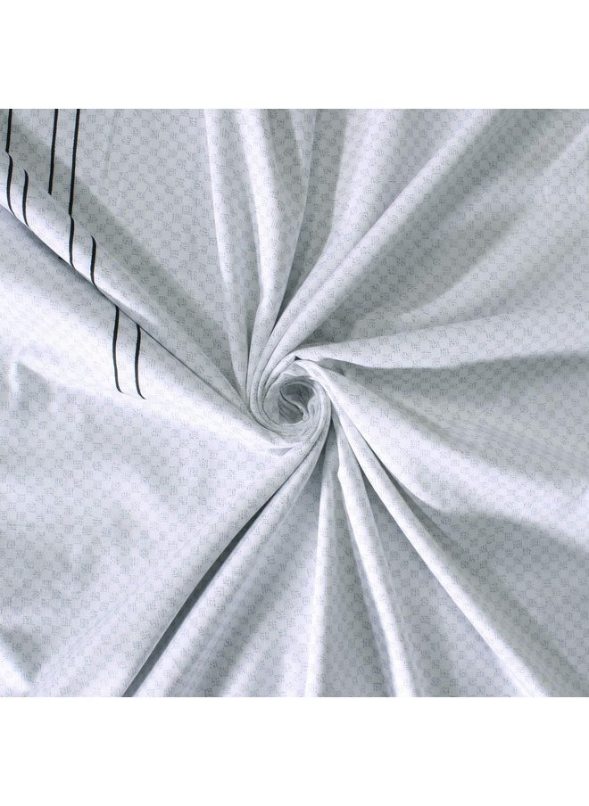 Story@Home Story@Home Bedsheet for king size bed |300TC | White & Blue | Abstract | 1 Piece cotton bedsheets for king size bed with 2 Pillow covers (270 x270cm) Perfect for Home Decor & gifting | Cotton bedsheet  - Image 4