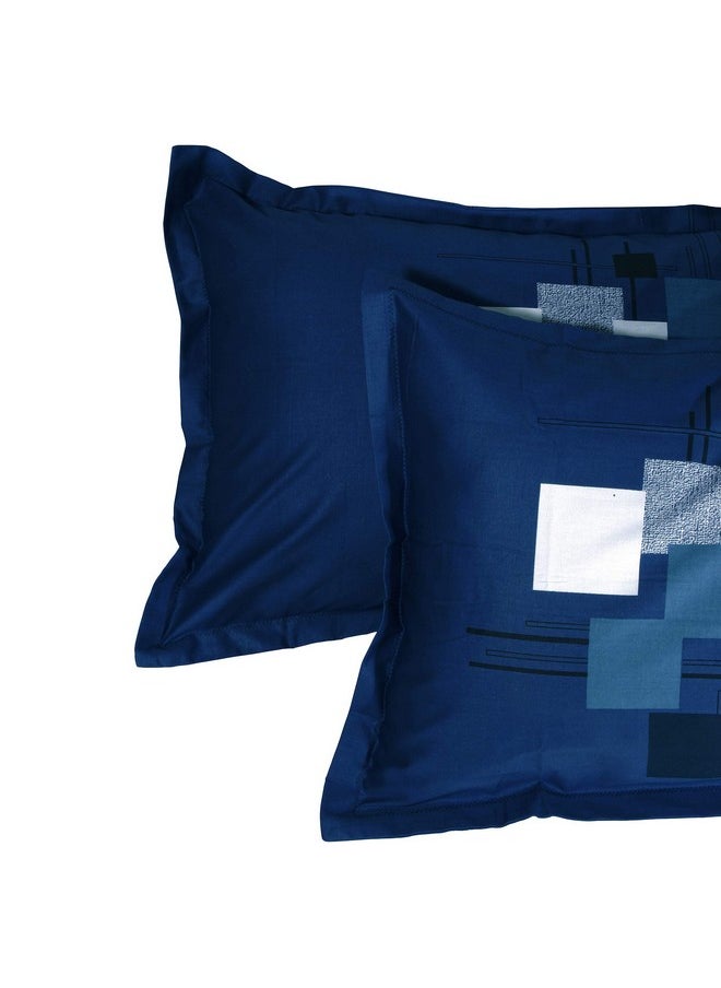 Story@Home Story@Home Bedsheet for king size bed |300TC | White & Blue | Abstract | 1 Piece cotton bedsheets for king size bed with 2 Pillow covers (270 x270cm) Perfect for Home Decor & gifting | Cotton bedsheet  - Image 5