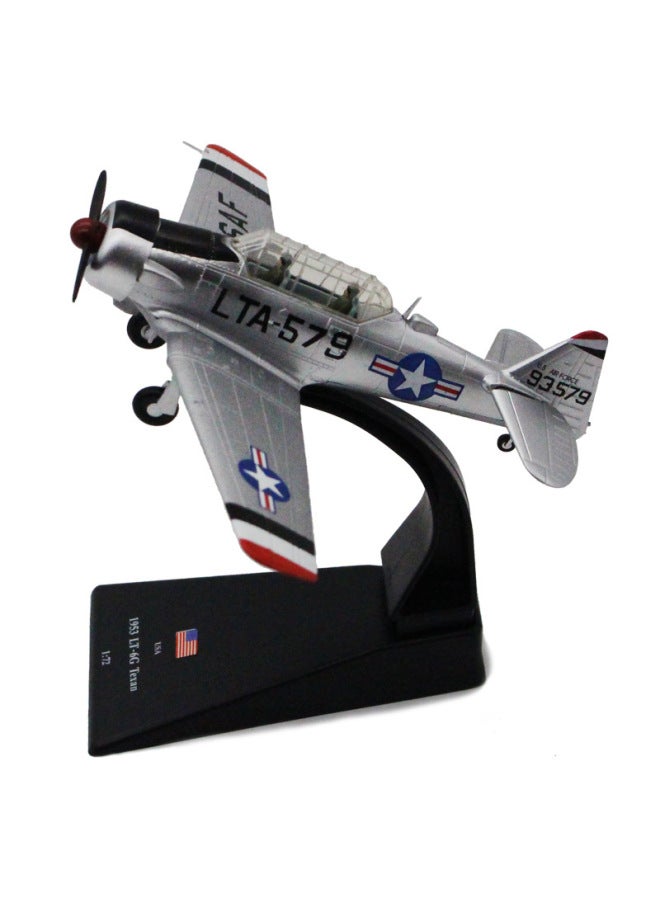 Amir 1:72 American 1953 Texas LT-6G Silver Trainer Simulation Static Aircraft Model-Color:Amel Airplane  - Image 3