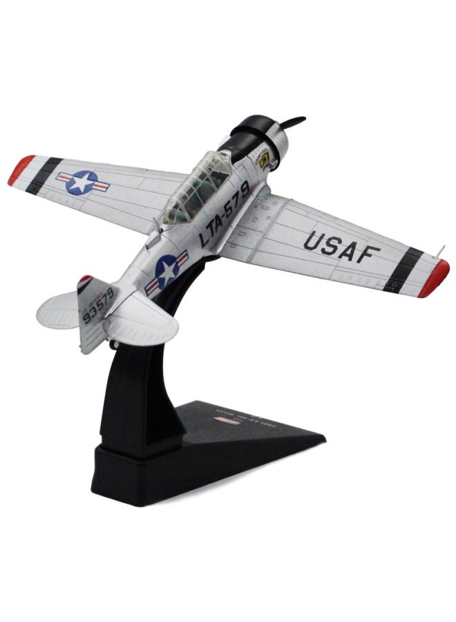 Amir 1:72 American 1953 Texas LT-6G Silver Trainer Simulation Static Aircraft Model-Color:Amel Airplane  - Image 5