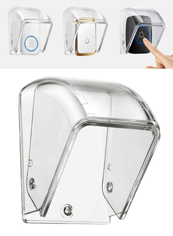 HOMESTAR Ring Doorbell Cover Weatherproof, Transparent Rainproof Wireless Doorbell Splashproof Box, Rainproof Protective Case Push Button Shield for Keypad Card Reader Outdoor Home - Image 1